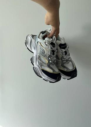 Женские серые кроссовки balenciaga cargo sneaker white grey x баленсиага 39