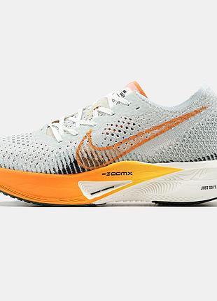 Жіночі сірі кросівки nike air zoomx vaporfly 3 grey orange white х зум 38