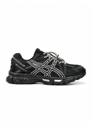 Чорні кроссовки унісекс asics gel kahana 8 black white х асикс 42