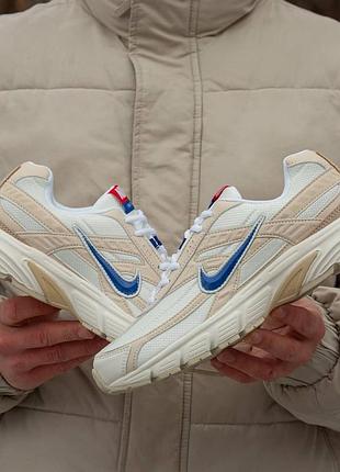 Бежеві кросівки унісекс nike initiator beige white blue х найк 41
