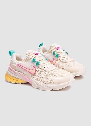 Женские бежевые кроссовки nike v2k runtekk yellow cream pink х эйр макс 40