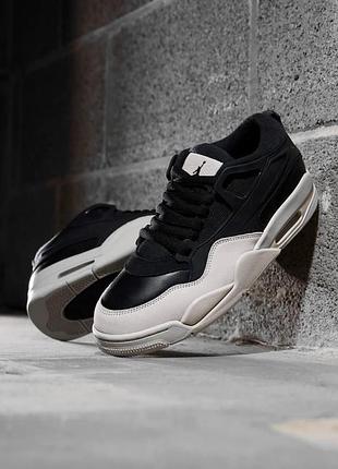 Чорні кросівки унісекс nike air jordan 4 rm black grey х джордан 43