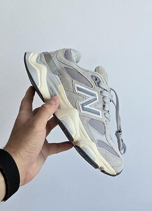 Женские серые кроссовки new balance 9060 grey beige х нью беланс 38