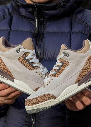Бежеві кросівки унісекс nike air jordan 3 suede beige brown х джордан 39