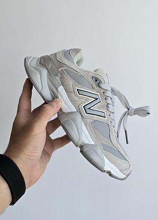 Женские серые кроссовки new balance 9060 grey х нью беланс 40