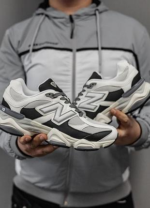 Білі кросівки унісекс new balance 9060 white black х нью беланс 38