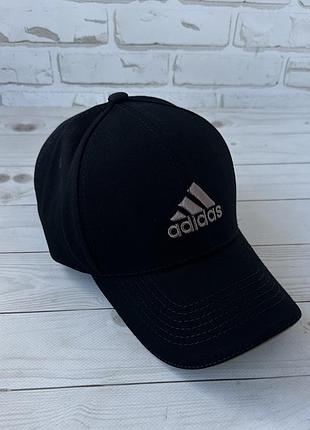Чорна бавовняна бейсболка adidas (люкс)