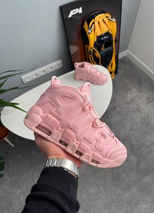 Женские розовые кроссовки nike air more uptempo pink foam х найк эйр форс 39