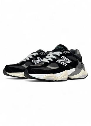 Чорні кросівки унісекс new balance 9060 black grey winter termo x нью беланс 41