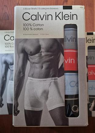 Набір із 5 пар чоловічих боксерів calvin klein cotton classics boxer briefs з еластичним поясом з логотипом
боксерки боксери труси