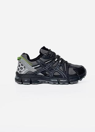 Чорні чоловічі кросівки asics gel kahana 8 black grey termo winter х ассікс 38