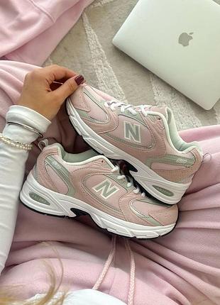 Розовые кроссовки new balance 530 pink silver white х нью беланс 37