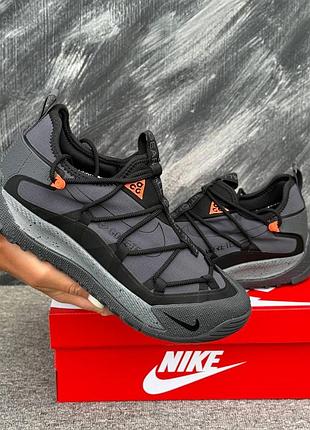 Мужские серые кроссовки nike acg mountain fly low gore-tex termo grey x найк 41