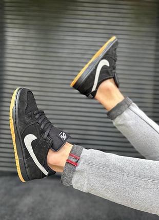 Чорні кросівки унісекс nike sb dunk black grey fog х данк 45