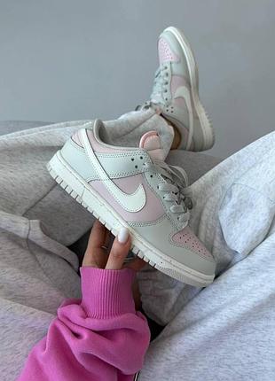 Жіночі сірі кросівки nike sb dunk low pink grey white х данк 39