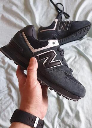 Женские серые кроссовки new balance 574 grey х нью беланс 39