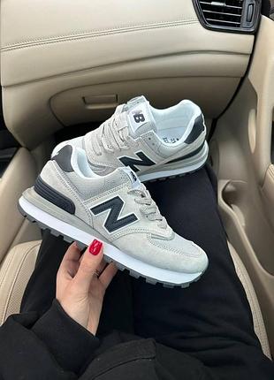 Серые кроссовки унисекс new balance 574 legacy grey black х нью беланс 37