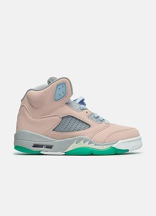 Женские розовые кроссовки nike air jordan 5 retro regal pink х джордан 39