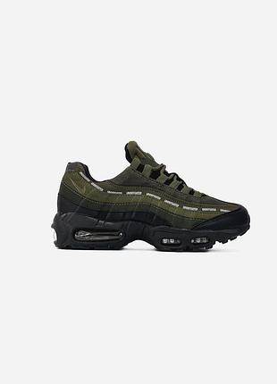 Чоловічі чорні кросівки nike air max 95 undefeated black green х ейр макс 44