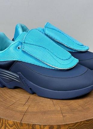 Голубые мужские кроссовки adidas raf simons antei blue х раф саймос 44