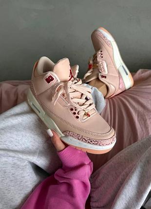 Женские розовые кроссовки jordan 3 treat yourself pink х джордан 37