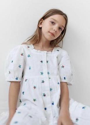 Дитяча сукня з вишивкою zara, 100% котон