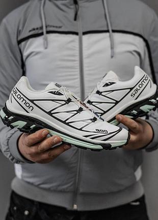 Білі кросівки унісекс salomon s lab xt-6 white icy morn х саломон 40