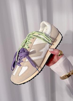 Белые женские кроссовки new balance 471 white beige х нью беланс 36