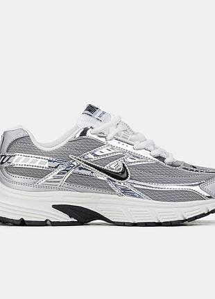 Сірі кросівки унісекс nike initiator grey silver custom х найк 41
