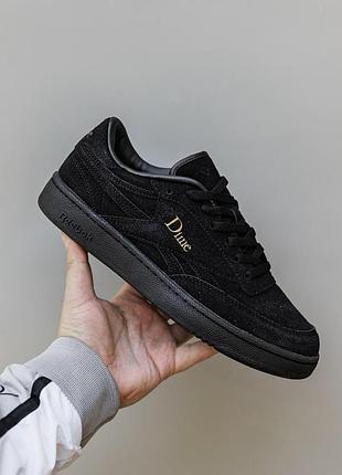 Мужские черные кроссовки reebok dime club c revenge black х рибок 45
