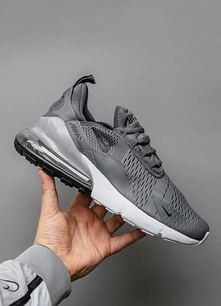 Серые мужские кроссовки nike air max 270 grey white х эйр макс 45