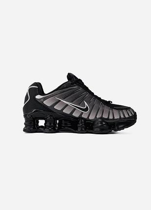 Серые кроссовки унисекс nike shox tl grey black х шокс 36