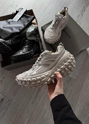 Жіночі бежеві кросівки balenciaga defender sneaker beige x баленсіага 37