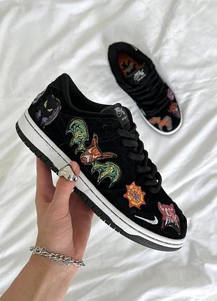 Чорні кросівки унісекс nike sb dunk low neckface black х данк 42