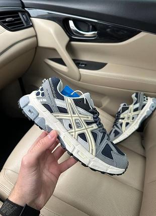Серые кроссовки унисекс asics gel kahana 8 grey blue termo winter х ассикс 37