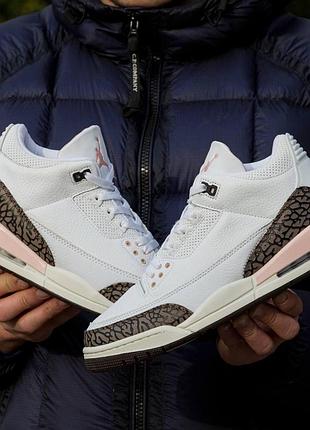 Белые кроссовки унисекс nike air jordan 3 neapolitan dark mocha х джордан 42
