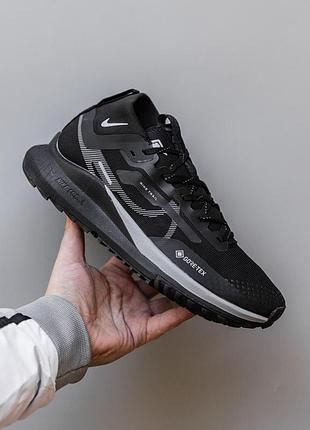 Чорні кросівки унісекс nike react pegasus trail 4 gore-tex black grey х пегасус 42