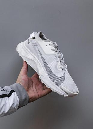 Білі кросівки унісекс nike trail pegasus gtx gore-tex white grey х пегасус 37