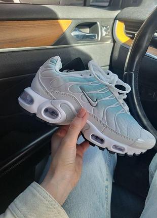 Женские белые кроссовки nike air max tn plus white blue х эйр макс тн 40