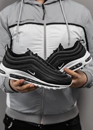 Чорні чоловічі кросівки nike air max 97 black white х ейр макс 44