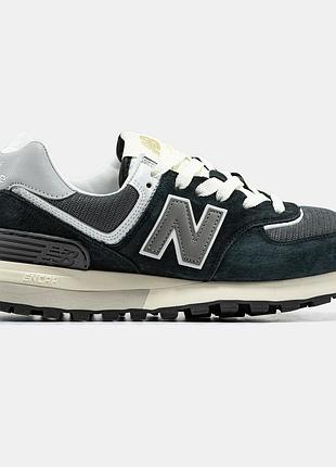 Зелені кросівки унісекс new balance 574 legacy green х нью беланс 45