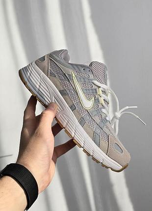 Жіночі сірі кросівки nike p-6000 grey beige х найк 36