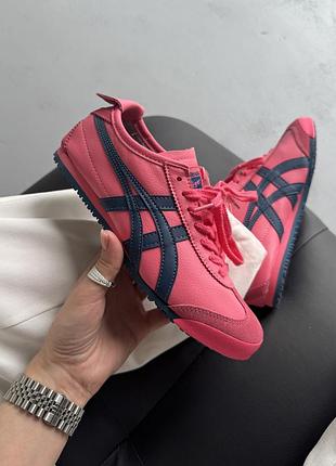 Женские розовые кроссовки asics onitsuka tiger mexico pink blue х асикс 39