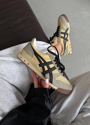 Желтые кроссовки унисекс asics onitsuka tiger ultimate 81 putty black х ассикс 38