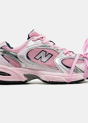 Женские розовые кроссовки new balance 530 pink silver х нью беланс 37