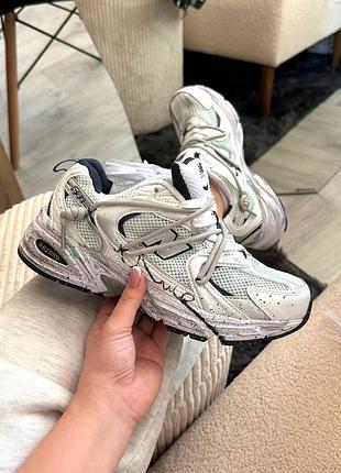 Женские белые кроссовки new balance 530 custom white silver х нью беланс 39