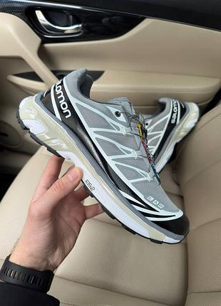 Серые кроссовки унисекс salomon xt-6 gtx adv grey black х саломон 36