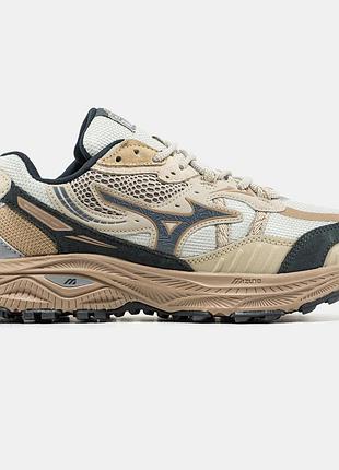 Бежевые мужские кроссовки mizuno racer adv beige grey х мизуно 44