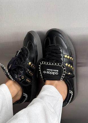Чорні кросівки adidas samba wales bonner studded pack black x самба 37