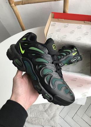 Мужские чёрные кроссовки nike air max tn plus drift volt black green х эйр макс тн 43